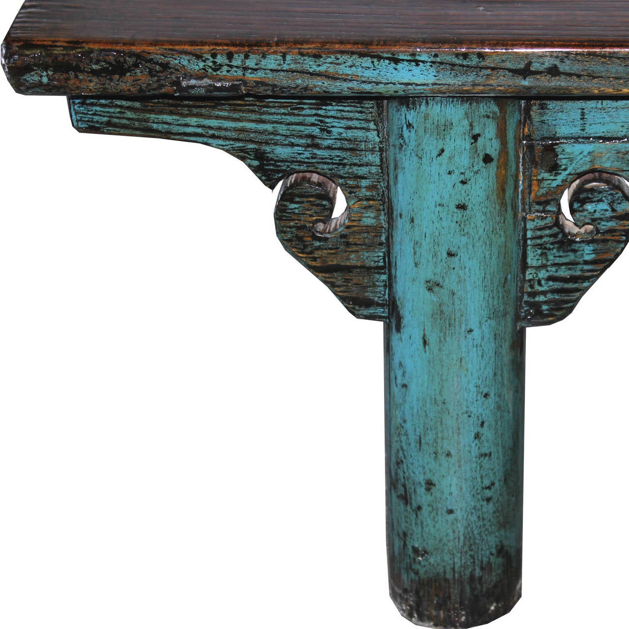 Late 19th Century Blue Bench