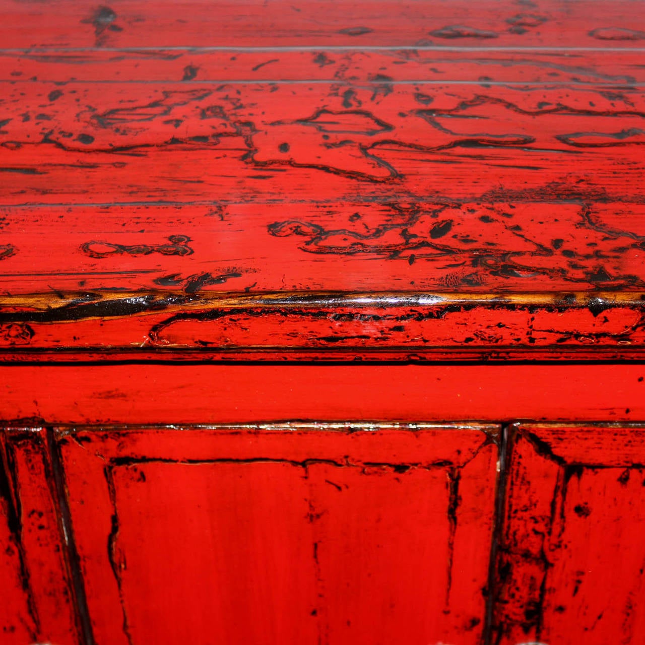 Red Gansu Buffet In Good Condition In San Francisco, CA