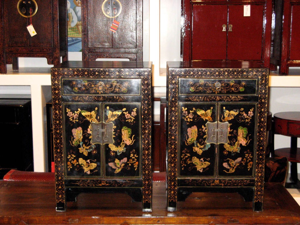 Charming Handpainted Butterfly Chest at 1stDibs