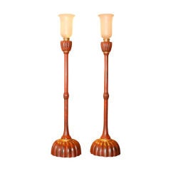 Pair of Japanese Candlestands
