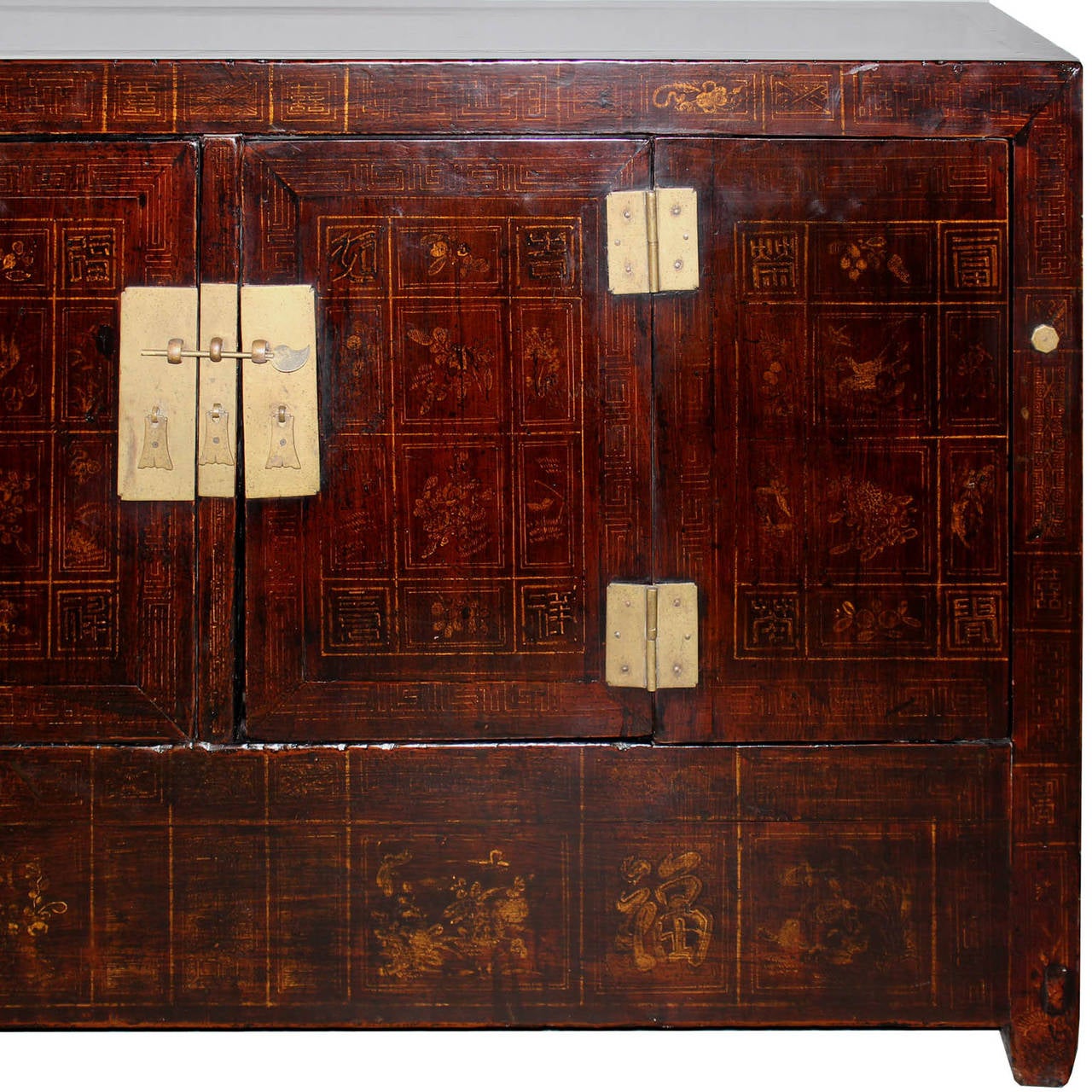 Late 19th Century Elm Dongbei Wedding Chest