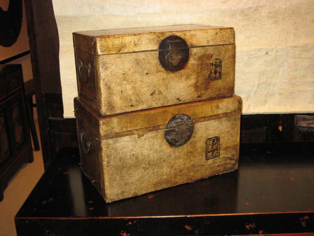 19th Century Chinese Leather Box