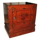 Antique Red Painted Side Chest