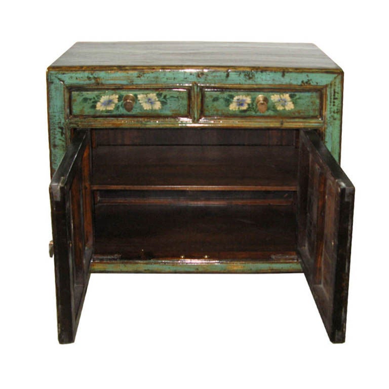 19th Century Blue Peacock Chest