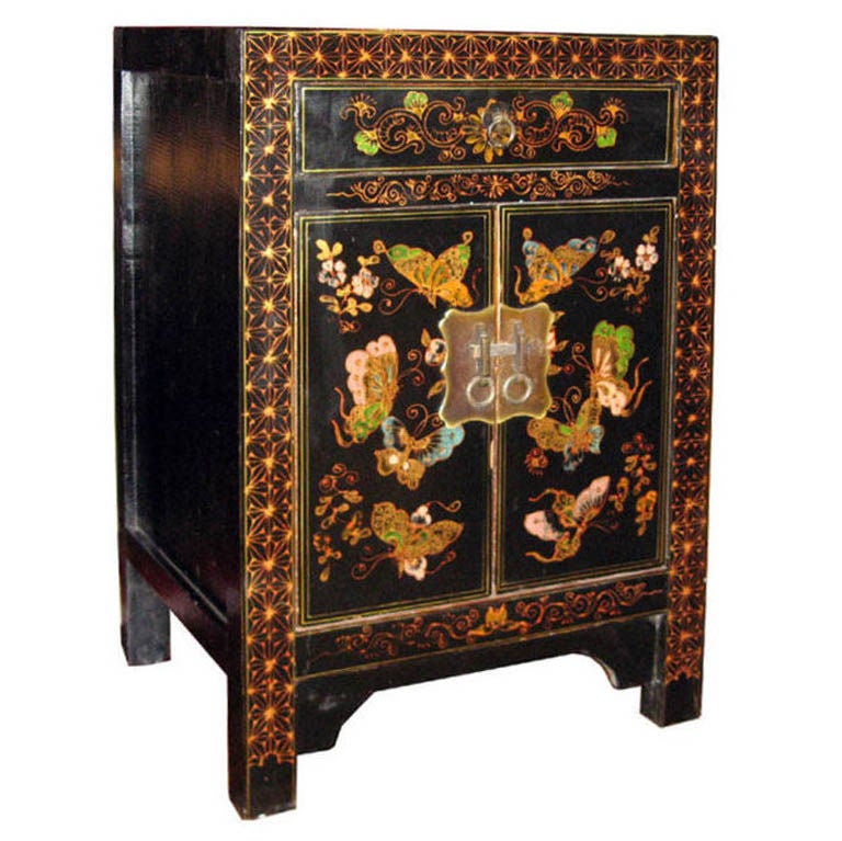 Charming Handpainted Butterfly Chest at 1stDibs