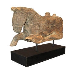 Eroded Carved Wood Horse