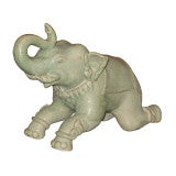 Vintage Celadon Elephant