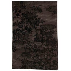 Antique Japanese Black Silk Obi