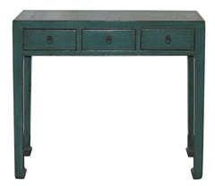 Blue 3 Drawer Table