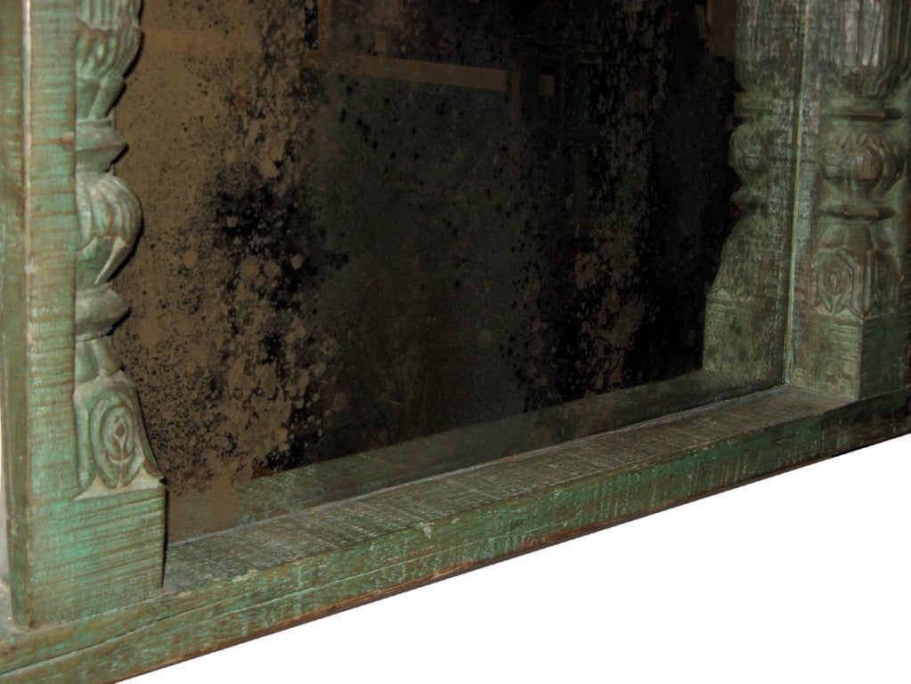 Hand Carved Teak Mirror Frame at 1stDibs