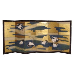 Japanese 6 Panel Crane Screen