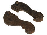 Used Pair of Indian Wood Padukas