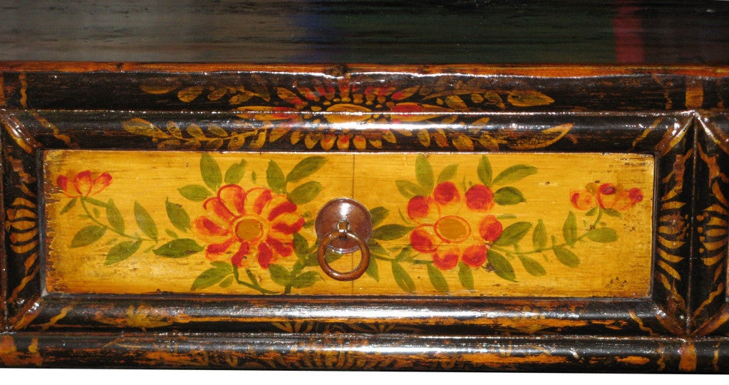 20th Century Painted 5 Drawer Console Table