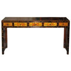 Painted 5 Drawer Console Table