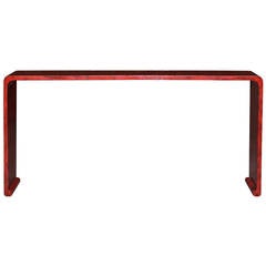 Red Waterfall Console Table