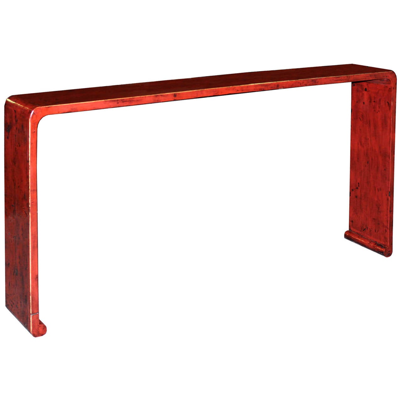 Red Waterfall Console Table