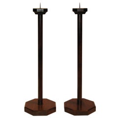 Pair of Antique Shinto Candlestands