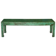 Green Shanxi Bench Antique Green Shanxi Bench