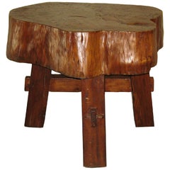 Wood Trunk Side Table
