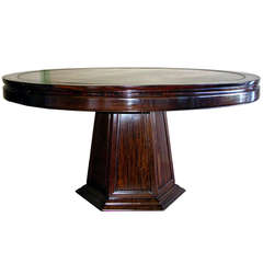 Round Walnut Table