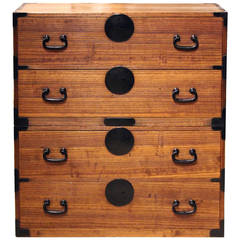 Japanese Two Section Clothing Chest