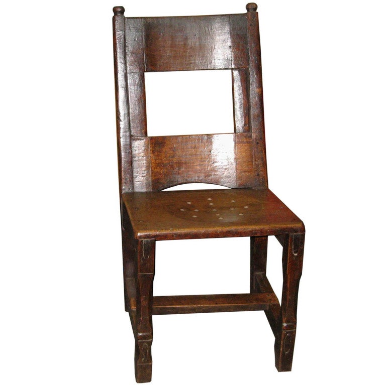 1920s Nara wood school chair from the town of Banaue in the Philippines.