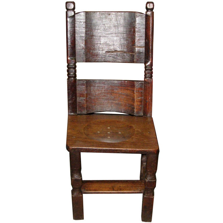 1920s Nara wood school chair from the town of Banaue in the Philippines.