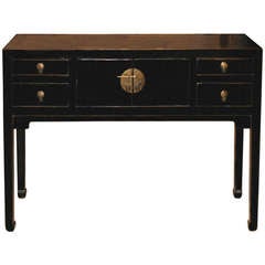 Chinese Black Console Table