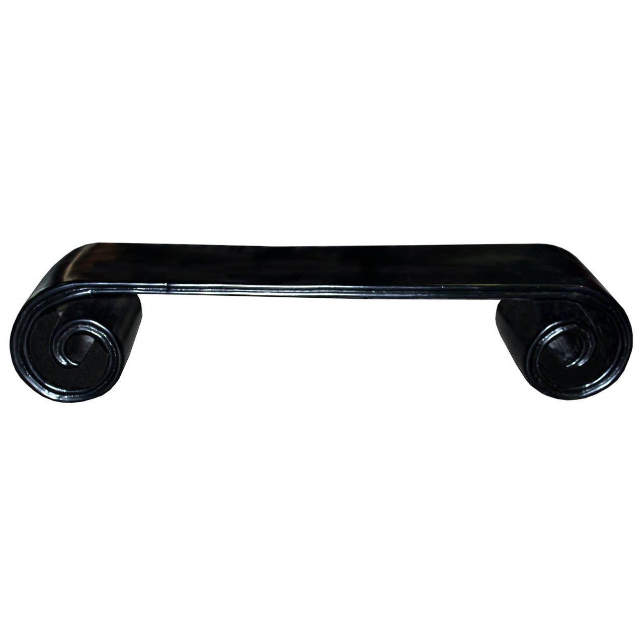 Scroll Leg Black Bench