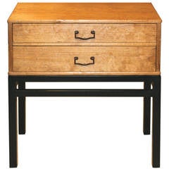 Japanese Two-Drawer Chest on Stand