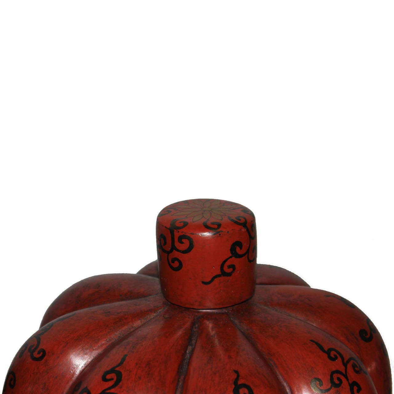 Red Papermache Container