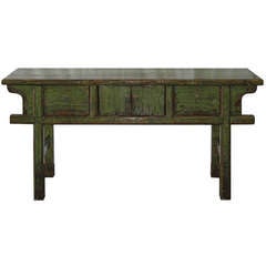 Antique Green Dongbae Console Table