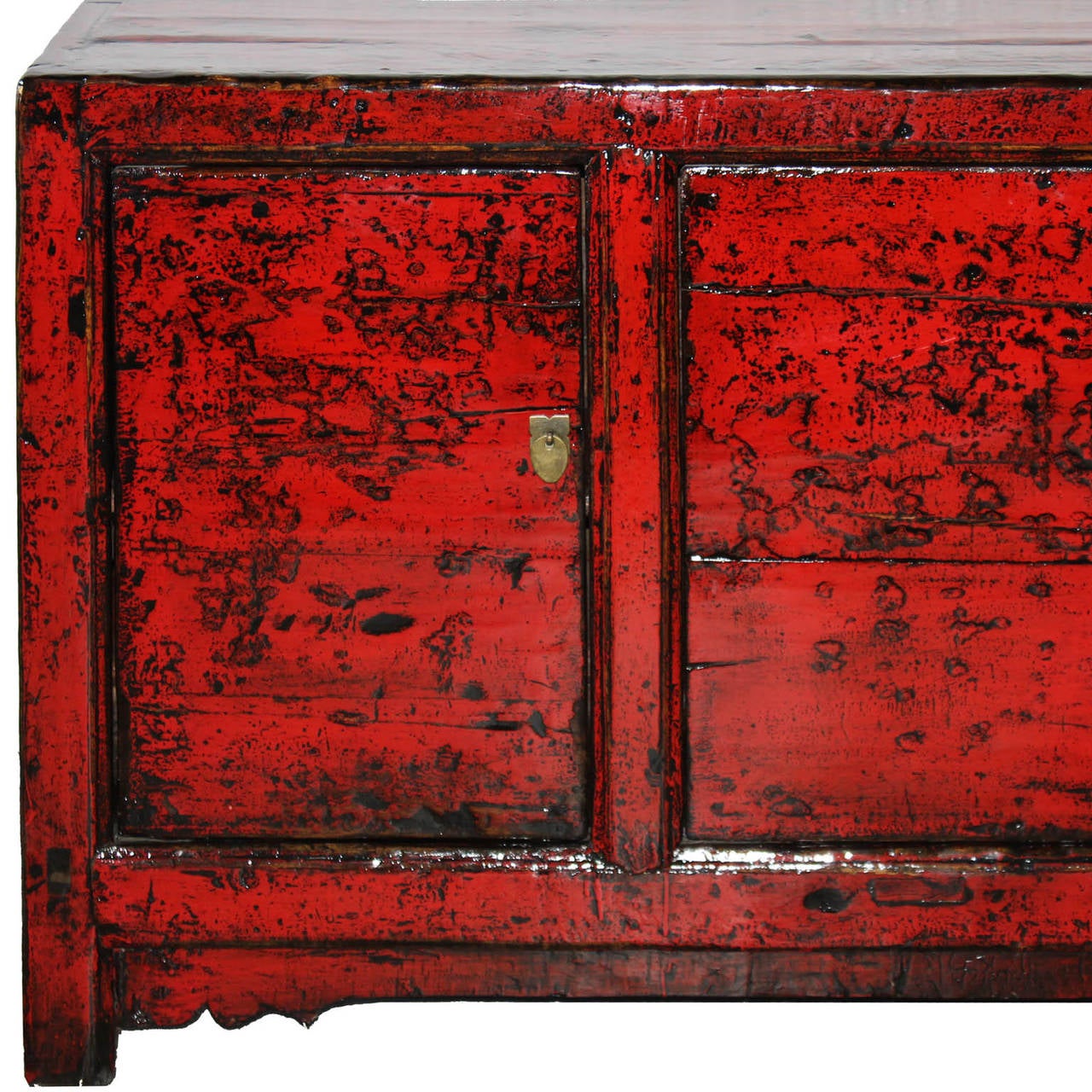 Late 19th Century Three-Door Red Buffet