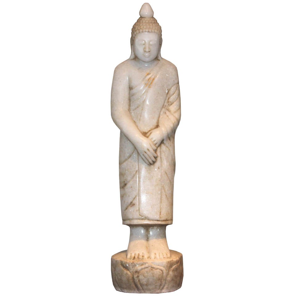 Standing Marble Buddha