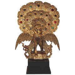 Antique Burmese Gold Peacock