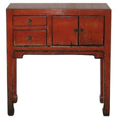 Small Red Console Table