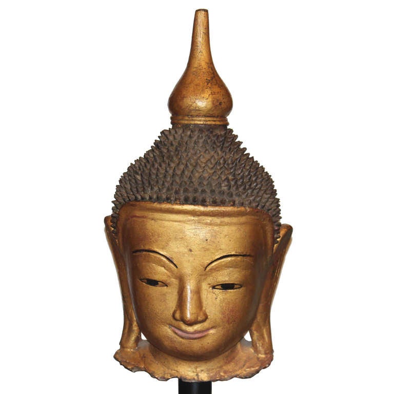 Gilt Gold Buddha Head