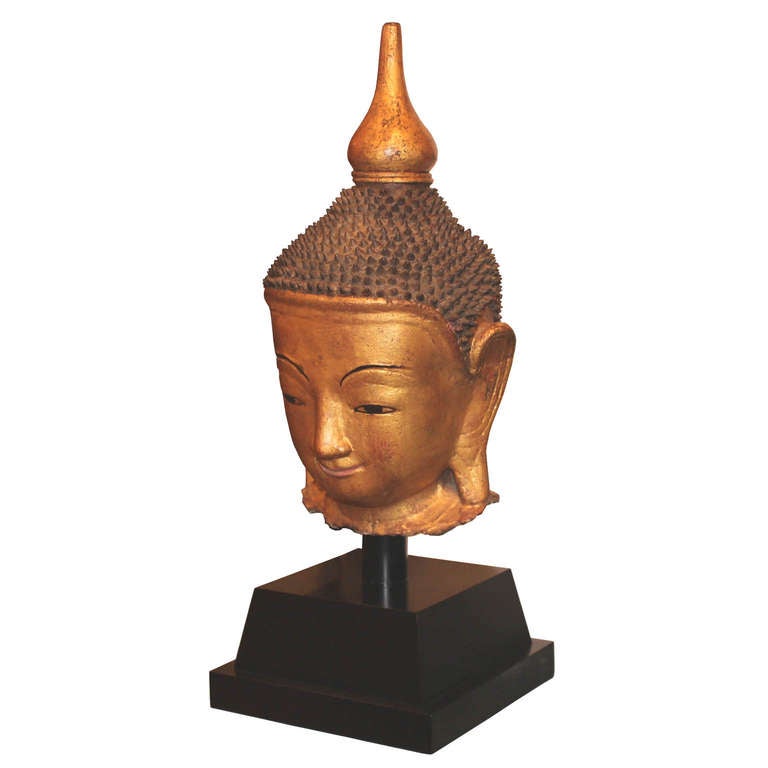 Burmese Gold Buddha Head