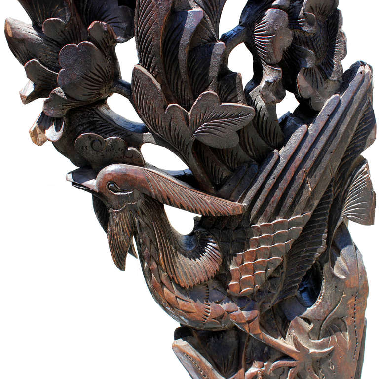 Wood Phoenix Carving