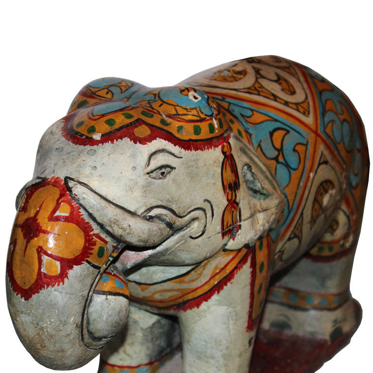 Painted Elephant In Good Condition In San Francisco, CA
