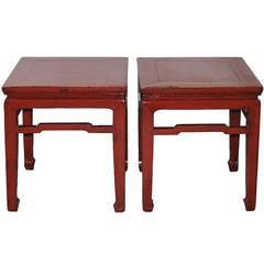 Antique Red Ming-Style Table