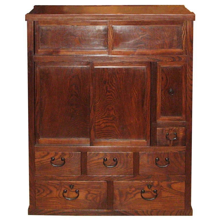 Japanese Keyaki Tea Chest at 1stDibs japanese tea chest