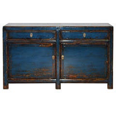 Two-Drawer Blue Buffet