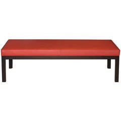 Red Leather Bench