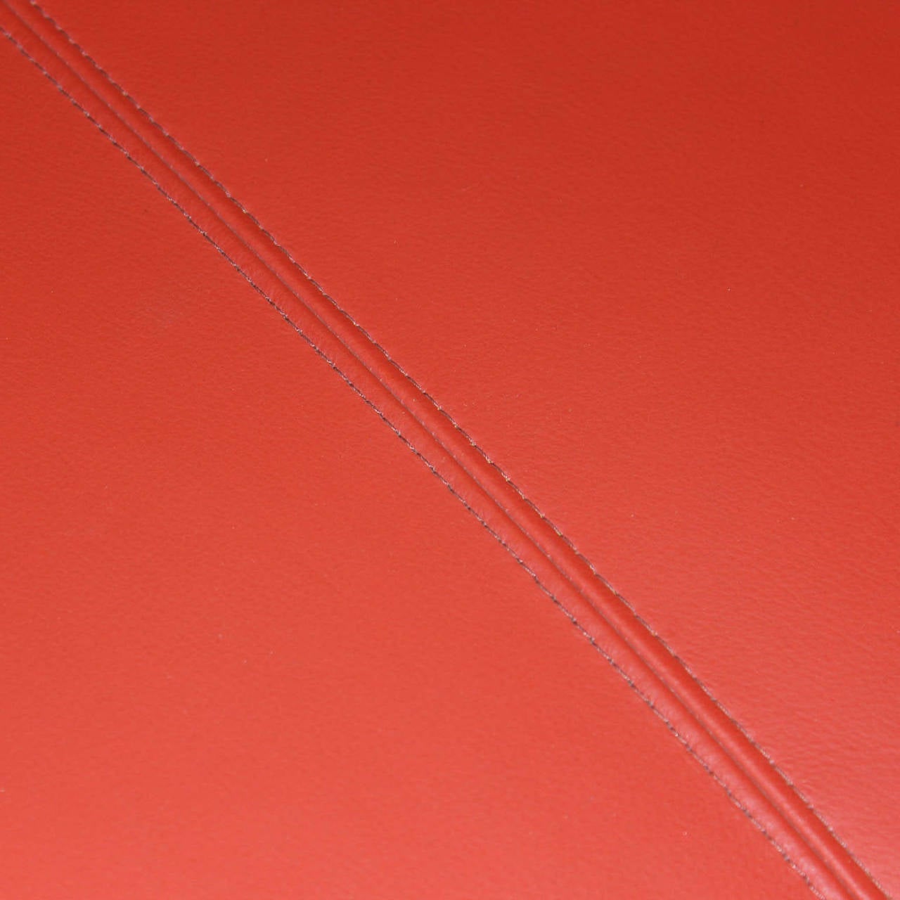 red leather banquette