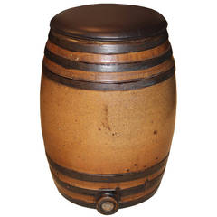 Antique Glazed Barrel Stool II
