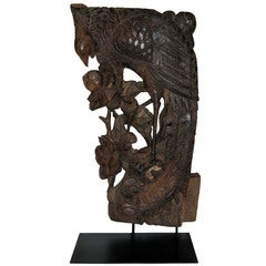 Carved Wood Peacock