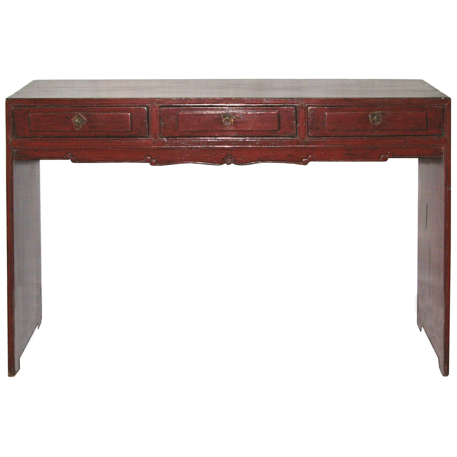 3 Drawer Red Console