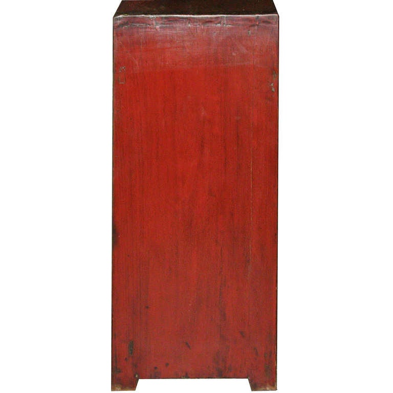 Elm 3 Drawer Red Console
