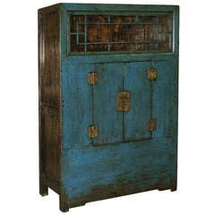 Chinese Blue Kitchen Chest